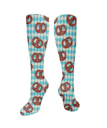 Salty Pretzels on Diamond compression socks for women & men circulation 15-20 mmHg is the best support for sporty running cycling