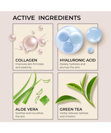 Collagen Moisturizer for Face Neck & D collet with Airless Pump - Collagen Botanical Stem Cells Cream for Neck Face and Skin - Anti-Aging Day & Skin Tightening - Day & Night Face Cream Made in USA (50 ml) - Buy Online on GoSupps.com