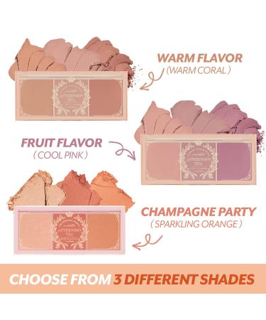 I'm Meme Afternoon Tea Blusher Palette - 3 Fruit-Flavored Shades | Long-Lasting, Suitable for All Skin Tones - 0.4 Oz - Buy Online on GoSupps.com