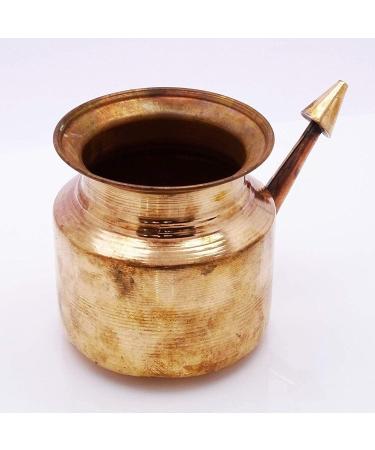 Pure Copper Traveller's Traditional Neti Lota Ramjhara Kalash - Nasal Congestion Relief Tool Kit - Buy Online on GoSupps.com