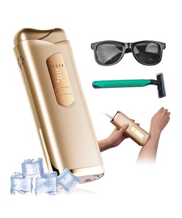 IPL laser hair removal device with cooling function |990 000 light impulses and 5 levels program |Painless for women and man |Hair removal for body and face