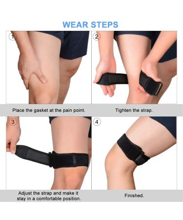 supregear IT Band Strap Adjustable Iliotibial Knee Thigh Hip & ITB Syndrome Compression Wrap Support Breathable Patellar Tendonitis and Osgood Schlatters Stabilizer Brace for Men and Women Pink (2 Pack) - Buy Online on GoSupps.com