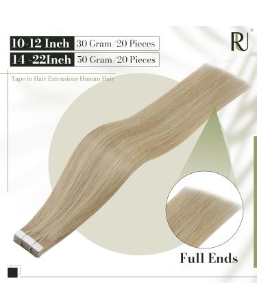 Runature 60cm Tape-In Extensions | Real Human Hair Blonde Highlights Invisible 50g #16P22 - Buy Online on GoSupps.com