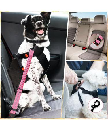 Buy Adjustable Dog Car Seat Belt - Safety Belt with Elastic Padding (53-83cm Pink) - Perfect for International Shipping! - Buy Online on GoSupps.com