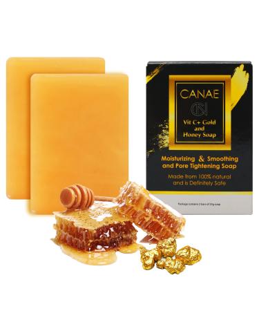 Face Moisturizer Facial Soap Bar with Vit C + Gold Honey Natural Anti Wrinkle & Aging Remover for Dry Skin and Pore Tightener, 1.7 oz