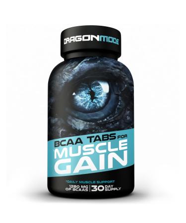 Dragon Mode Pre Workout BCAA Capsules Essential Amino Acids Supplement for Muscle Recovery Amino Energy - Branched Chain Amino Acids for Men & Women - Gluten free & Dairy Free - 30 Servings