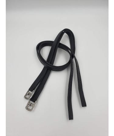 High-Quality Black Leather Stirrup Leathers 140 cm | Nilo - Durable with Metal Buckle | Shop Various Sizes for International Shipping - Buy Online on GoSupps.com