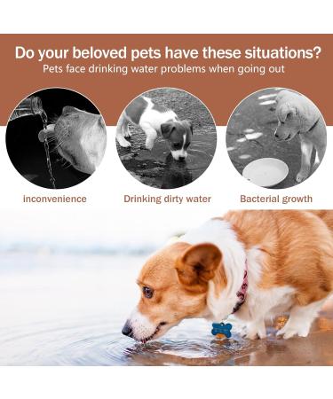 500ml Dog Drinking Bottle - Foldable Water Bottle for Pets | Portable Water Bowl on the Go - Buy Online on GoSupps.com