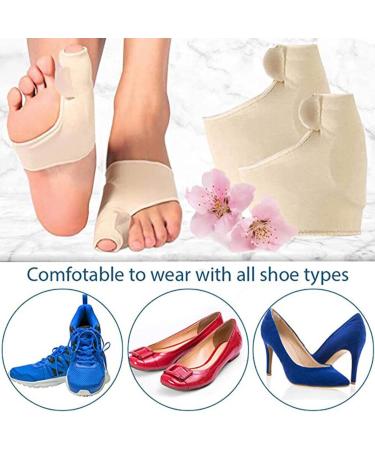 WOSLXM Premium Bunion Corrector Socks for Men and Women - Orthopedic Bunion Relief Protector Sleeve - 4 Pairs, Beige, Large - Buy Online on GoSupps.com
