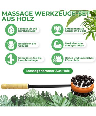 Premium Wooden Fascia Roller & Massage Scooter | Muscle Relaxation & Body Shaping Gua Sha | Anti-Cellulite Beech Wood - Buy Online on GoSupps.com