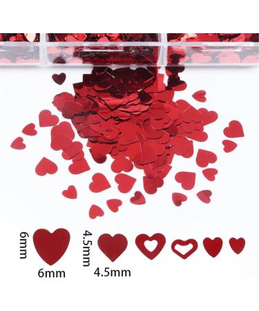 DIY Nail Supplies Shiny Love Heart Nail Decoration Decals Stickers Nail Art Sequins(02) - Buy Online on GoSupps.com