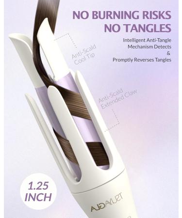 1 1/4 Inch Automatic Curling Iron - 1.25" Rotating Hair Curler Wand | Anti-Scald & Dual Voltage for Effortless Styling - Buy Online on GoSupps.com
