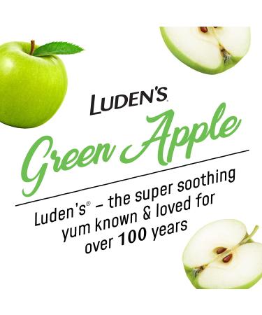 Luden's Green Apple Throat Drops - 25 Count Pack for Soothing Relief - Buy Online on GoSupps.com