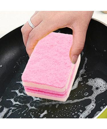 Shakven Scrub Sponges Dish Cleaning Sponge Scrubber | Dish Washing Sponge Reusable Kitchen Sponges and Scrubbers Scrubbing Sponge for Kitchen Sink Pink - Buy Online on GoSupps.com