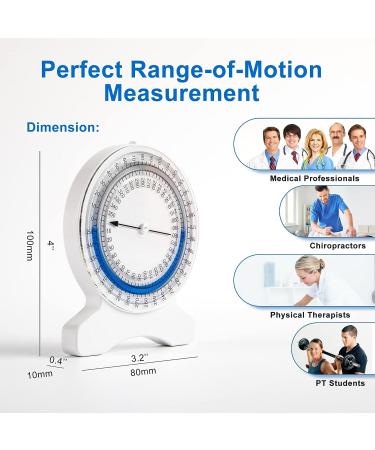 Cubesprings Inclinometer - Accurate Range of Motion Measurement | Leak-Proof Construction | Easy to Use Bubble Inclinometer for PT or Student - Buy Online on GoSupps.com