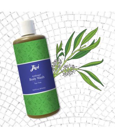 Jivi Antifungal Body Wash 12 Fl Oz - Treats Athlete's Foot, Toenail Fungus, Ringworm, Jock Itch & More - With Tea Tree Oil - Buy Online on GoSupps.com