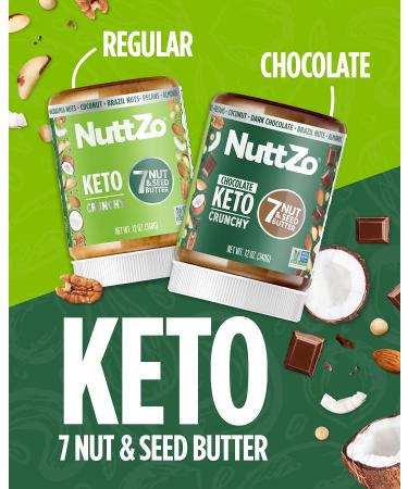 Buy Nuttzo 7 Nut & Seed Butter - Chocolate Keto Crunchy 12 oz | Healthy Snack - Buy Online on GoSupps.com