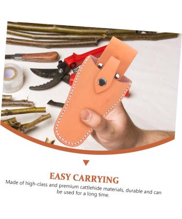 Vintorky Garden Shear Belt Holster Case - Leather Pocket for Garden Tools & Hairdressing Scissors - 21x9.5x5cm - Durable Stylish Orange - Buy Online on GoSupps.com