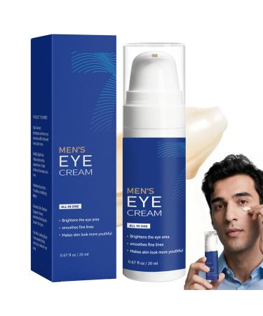 Mens Eye Bags Treatment Cream Instant Eye Serum for Dark Circles Wrinkle Smoothing Serum with Peptide & Collagen Lightweight Moisturizer - 20ml