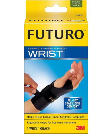 Futuro 48400EN Energizing Wrist Support - S/M for Right Wrists (5.5-6.75") - Black | International Shipping Available - Buy Online on GoSupps.com