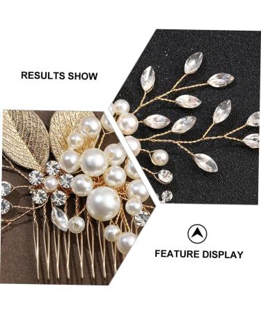 MAGICLULU Beaded Hair Comb Pearl Hair Pin Flower Girl Headpiece Wedding Hair Clip Wedding Headpiece for Bride Bridal Headwear Headpieces Accessories Rhinestones Man-made Pearl Girl Child - Buy Online on GoSupps.com
