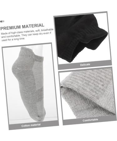 minkissy 4 Pairs Combed Cotton Socks Running Socks All Season Stocking Low-cut Liner Socks Low-cut Liners Socks Unisex Stockings Unisex Socks Breathable Sports Stockings Summer Socks Black Grey 21x5x0.3cm - Buy Online on GoSupps.com