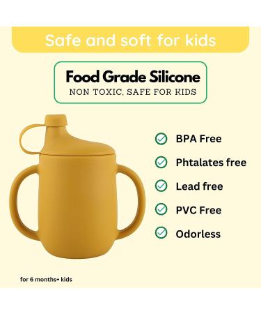 Silicone Sippy Cup for Baby | 6m+ | 8oz | Safe & Sustainable (Pink) - Buy Online on GoSupps.com