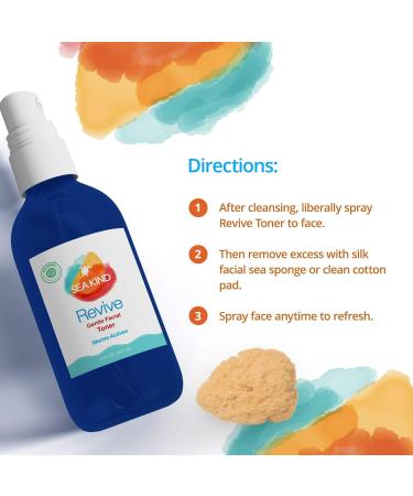 Revive Facial Toner - Marine Actives Aloe Vera Grapefruit | Pore Minimizer & Hydrating Skin Cleanser for All Skin Types | 8 fl oz - Sea Kind - Buy Online on GoSupps.com