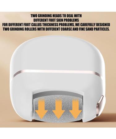 Moslate Electric Callus Remover Portable Electronic Foot File Pedicure Portable Electronic Pedicure Foot Care for Dead Skin and Pedicure at Home White - Buy Online on GoSupps.com