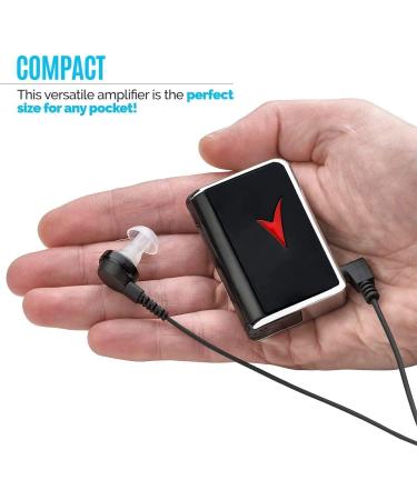 Personal Sound Amplifier - 50dB Audio Hearing & Voice Enhancer, Portable Pocket Device, Up to 100 Feet Range - Buy Online on GoSupps.com