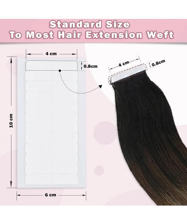 Vlasy Hair Extension Tapes Tabs - 60PCS Double Sided Wig Tape for Human Hair Extensions - Buy Online on GoSupps.com