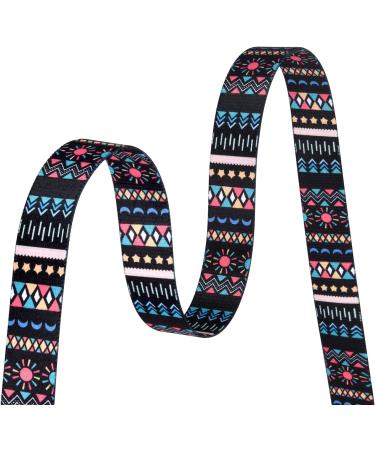 Mihqy Adjustable Soft Dog Collar - Bohemian Floral & Geometric Design for All Dog Sizes (25-40 cm Neck Black) - Buy Online on GoSupps.com