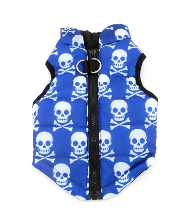 Smalllee_lucky_Store dog jacket waterproof dog coat dishwear for small dogs cats pets dogwear chihuahua winter coat shih tzu mini-m (chest: 42cm back: 32cm) blue
