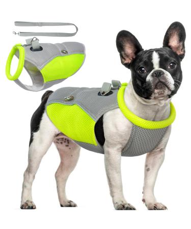 Hjyokuso cool vest dogs cooling vest for dogs with dishes for summer dogs cool vest for small medium and large dogs cooling jacket for dog cooling jacket for activities outside training s gray