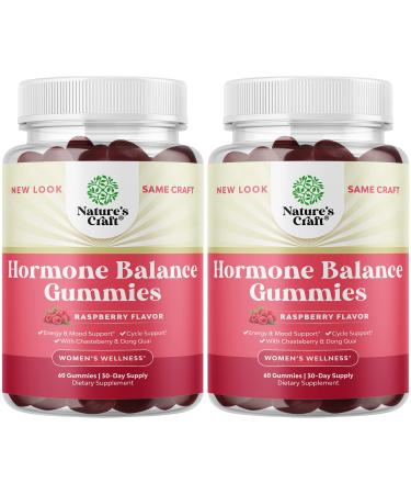 Hormone Balance for Women of All Ages - PMS Gummies and Cycle Support Supplements for Women with Vitamin B6 and Dong Quai Gummy Vitamin - Menopause Relief Mood Support Supplement PMS Support for Women