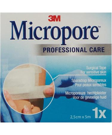 3M Micropore Surgical Tape 2.5cm x 5m 1 Count (Pack of 1) - Buy Online on GoSupps.com