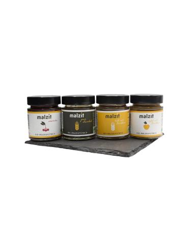Organic Malzit Spread Starter Box - 4 x 150g Apple & Aronia - Vegan Low Sugar Perfect for Bread & Croissants - Buy Online on GoSupps.com