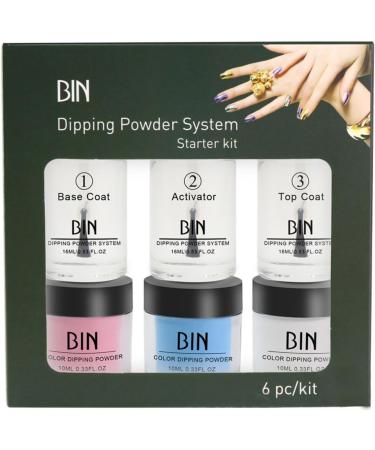 Dip Powder Nail Kit 3 Colors Dipping Powder with 3PCS Dip Powder Liquid Set French Nail Tips & Nail Glue Clear Pink Glitter Silver Nail Dipping Powder Starter Kit for Home DIY Manicure Salon (A) - Buy Online on GoSupps.com