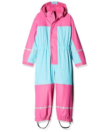 Playshoes Unisex Kid's Regen-Anzug Mit Fleece-futter Warm Waterproof Mud Suit Rainwear 104 turquoise jumpsuit