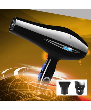High-Power 2200W Ion Hair Dryer Hot Cold Air Mode Fan Temperature Settings - Powerful Hair Dryer with Dryer Attachments Styling Nozzles Pointed Tail Comb Flat Comb Nanyaciv - Buy Online on GoSupps.com