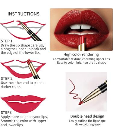 ChaneeHann 2-in-1 Lipstick & Liner Set - Matte Double Head Lipstick & Liner in 09 Pink Beige | Waterproof & Long-Lasting Lip Liner Pencil - Buy Online on GoSupps.com