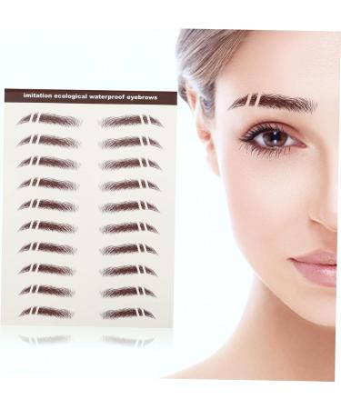 FOMIYES 12 Pcs Eyebrow Stickers Stickers Black Out Stickers Temporary Brow Tattoos 4d Shaper - Buy Online on GoSupps.com