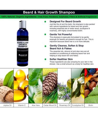 Beard Club Grooming Kit for Men - Beard Growth Kit with Balm, Shampoo, and Comb - Mens Grooming Set - Ideal Gift for Men - Buy Online on GoSupps.com