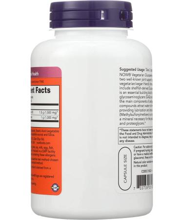 Now Foods Vegetarian Glucosamine & MSM - 120 Veg Capsules for Joint Health - Buy Online on GoSupps.com