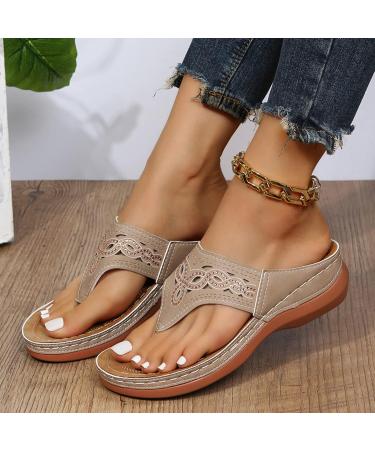 XINGAKA Women's Orthopedic Sandals Plantar Fasciitis Arch Support Sandals - Grey 39 - Buy Online on GoSupps.com