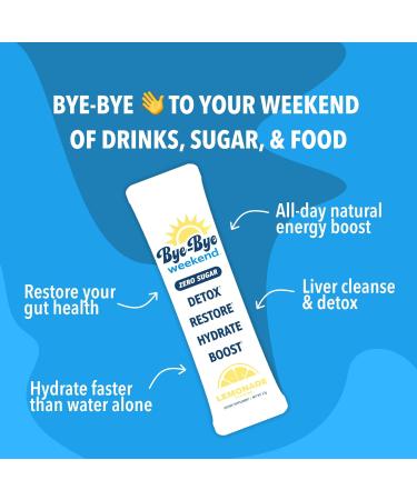 Recovery & Hydration Drink Mix - Electrolytes Probiotics Vitamins for Liver & Gut - Sugar-Free Lemonade Powder - 10 Pack - Buy Online on GoSupps.com