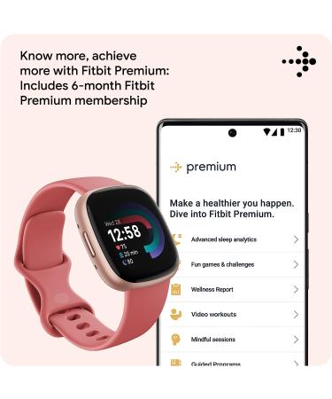 Fitbit Versa 4 Fitness Smartwatch | Daily Readiness | GPS | 24/7 Heart Rate | 40+ Exercise Modes | Sleep Tracking | Pink Sand/Copper Rose | One Size (S & L Bands Included) - Buy Online on GoSupps.com