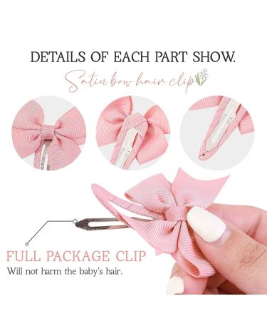 40PCS Snap Baby Hair Bows Clips for Girls - Grosgrain Ribbon 2 Inch Infant Barrettes for Newborns & Toddlers - Buy Online on GoSupps.com