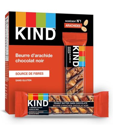 KIND Fruit & Nut Peanut Butter & Dark Chocolate Gluten Free Low Sugar 1.4 Ounce 5 Count Peanut Butter Dark Chocolate - Buy Online on GoSupps.com