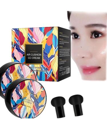 Indicativet 2024 New Mushroom Head Air Cushion CC Cream Apartment CC Cream Indicativet Air Cushion CC Cream Apartment Air Cushion CC Cream Long-Lasting Matte Waterproof Moisturizing (2pcsBrighten)